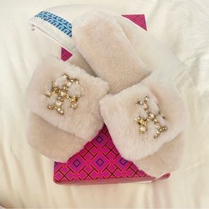 Tory Burch jeweled Scherling slide